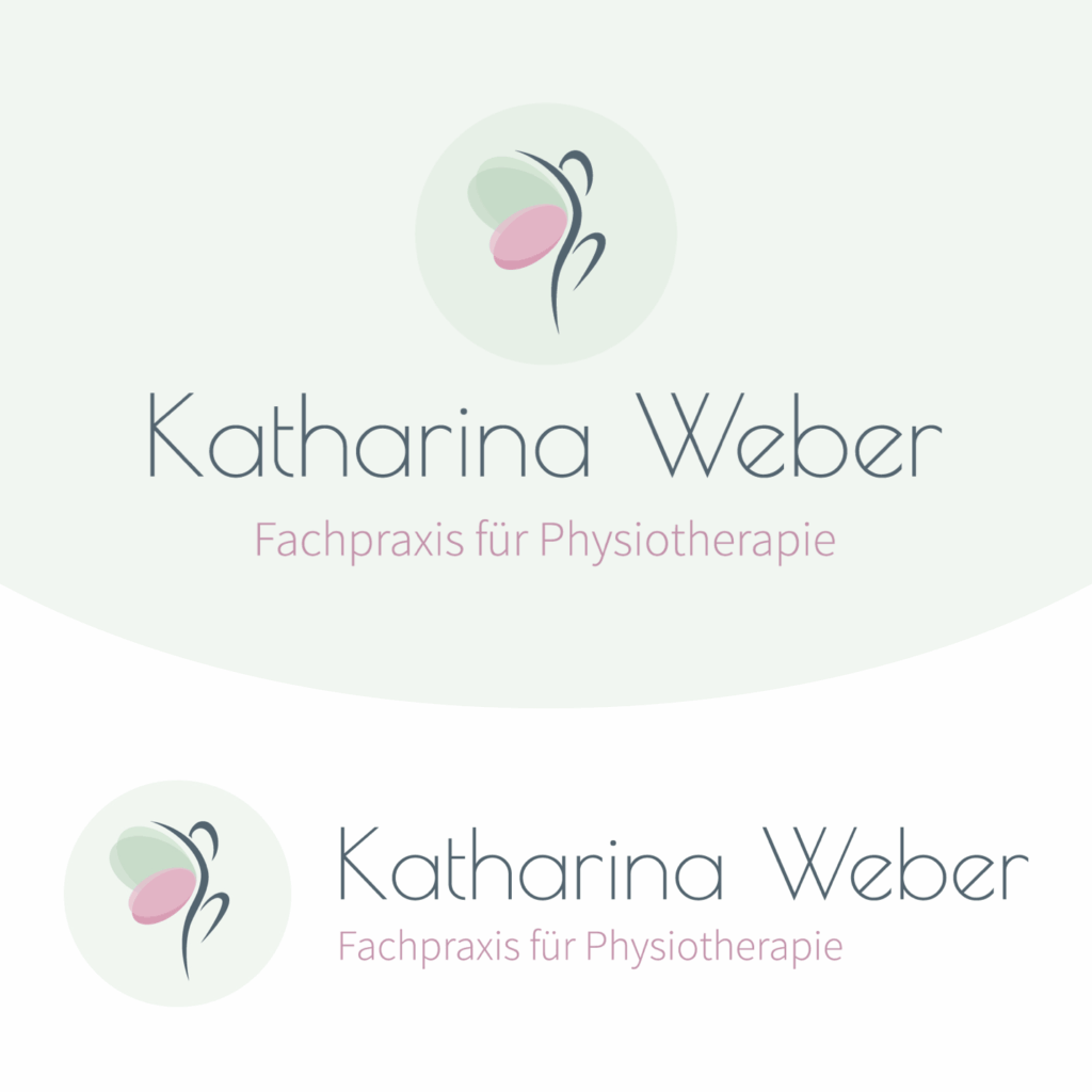 Examples of the "Katharina Weber Physiotherapie" logo